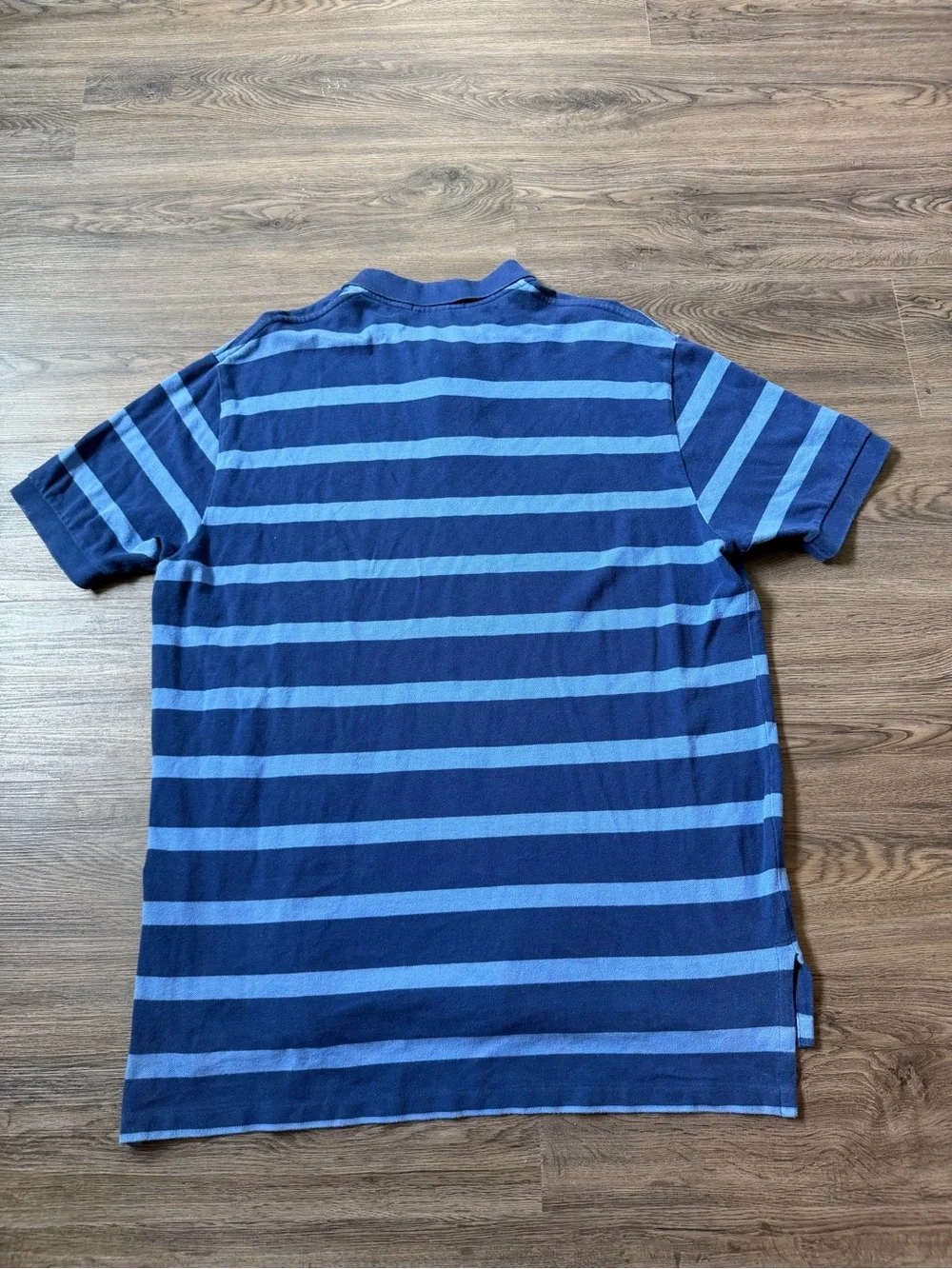 Polo Ralph Lauren Polo Shirt Men's XL Short Sleeve Blue Striped Cotton Pony Logo